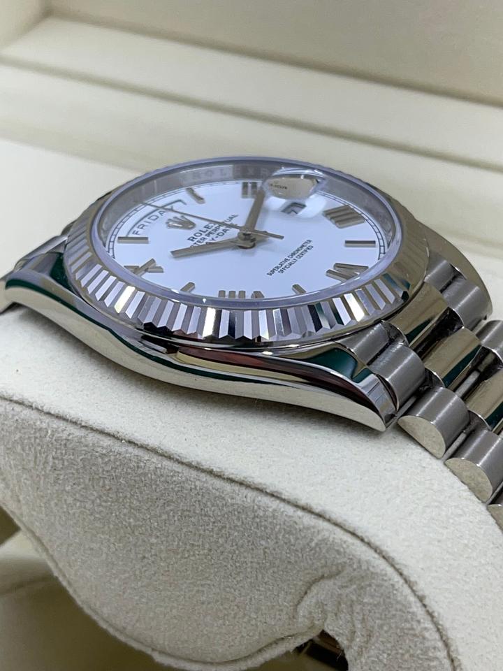 Rolex Day-Date 40 228239 White Roman White Gold President