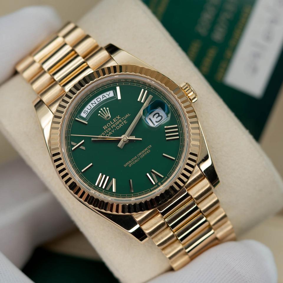 Rolex Day-Date 40 "Money Green" 228238 Yellow Gold Green Dial