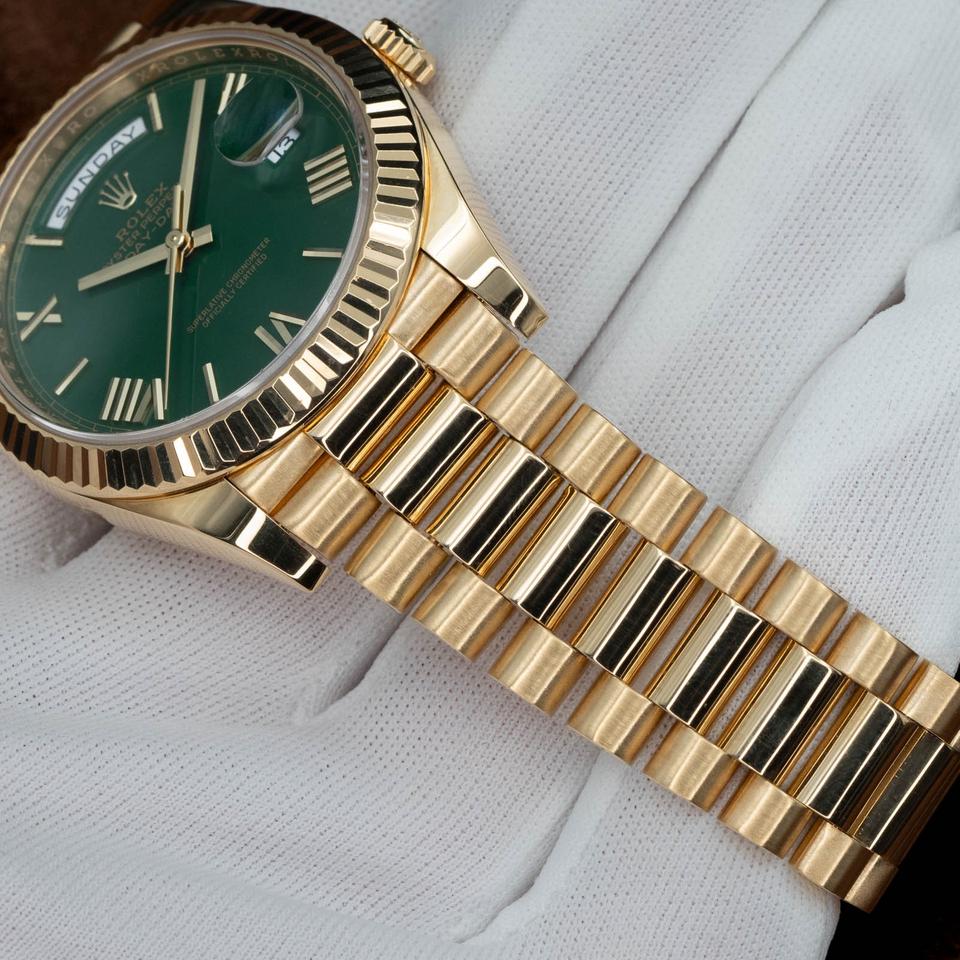 Rolex Day-Date 40 "Money Green" 228238 Yellow Gold Green Dial