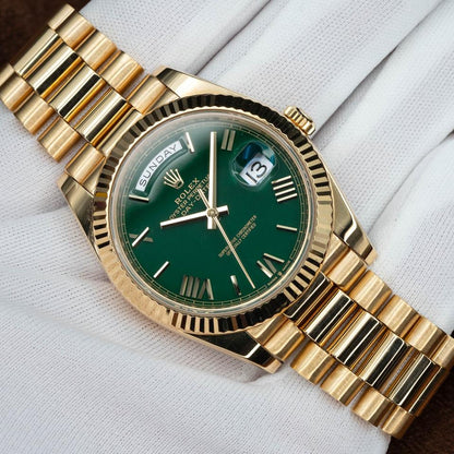 Rolex Day-Date 40 "Money Green" 228238 Yellow Gold Green Dial