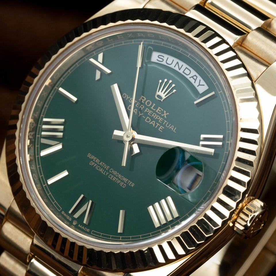 Rolex Day-Date 40 "Money Green" 228238 Yellow Gold Green Dial