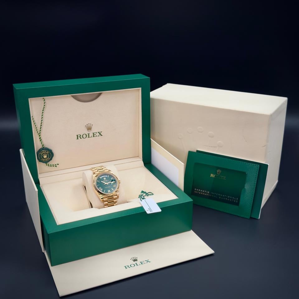 Rolex Day-Date 40 "Money Green" 228238 Yellow Gold Green Dial