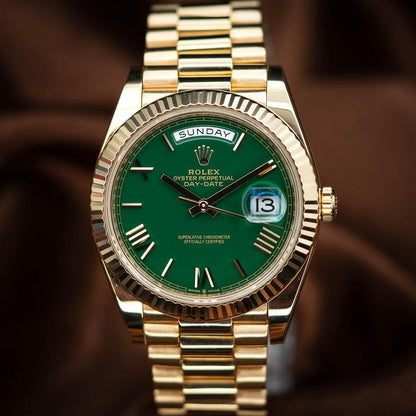 Rolex Day-Date 40 "Money Green" 228238 Yellow Gold Green Dial
