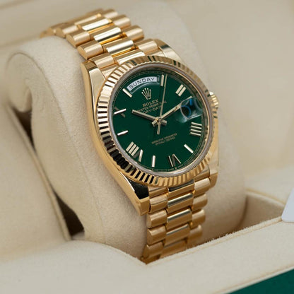 Rolex Day-Date 40 "Money Green" 228238 Yellow Gold Green Dial
