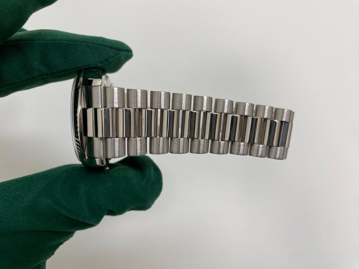 Rolex Day-Date 36 118239 White Gold Meteorite Teardrop Diamond Dial
