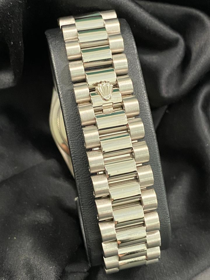 Rolex Day-Date 36 118239 White Gold Meteorite Teardrop Diamond Dial