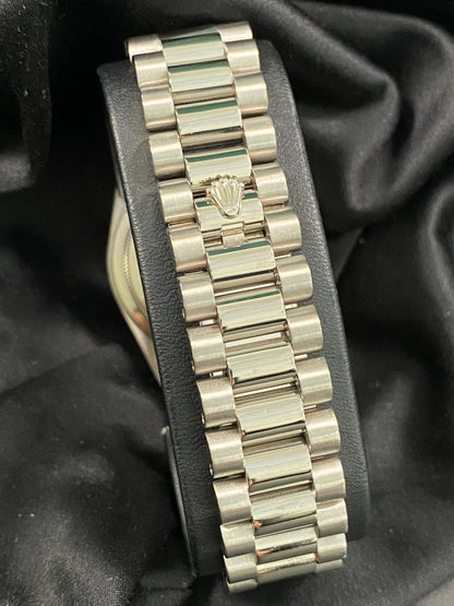 Rolex Day-Date 36 118239 White Gold Meteorite Teardrop Diamond Dial