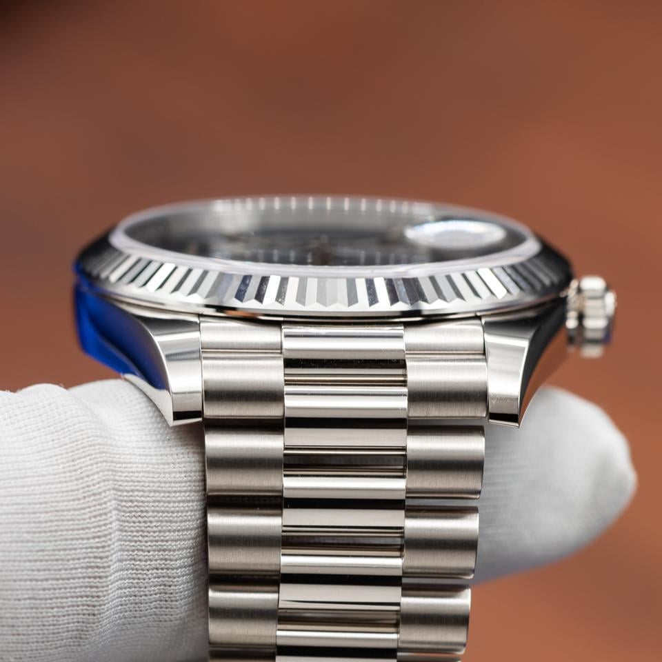 Rolex Day-Date 40 228239 White Gold Blue Dial