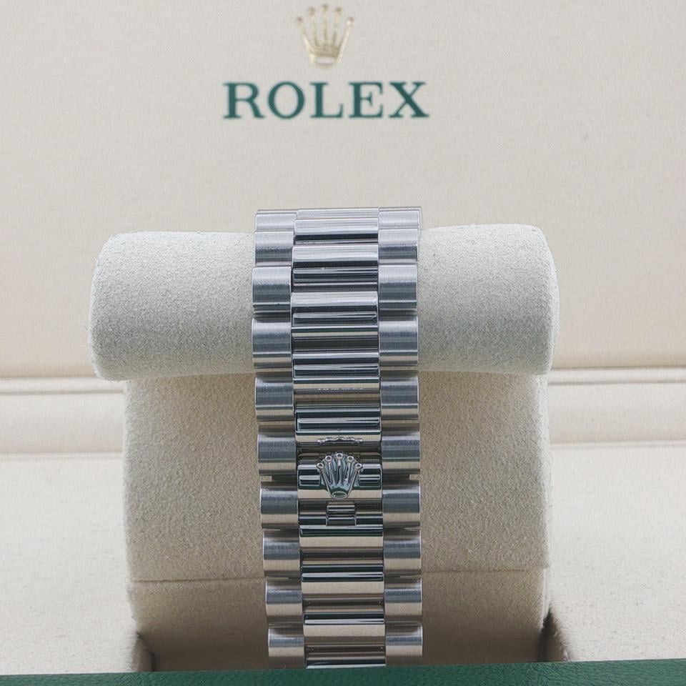 Rolex Day-Date 40 228396TBR Platinum Ice Blue Baguette Diamond Dial