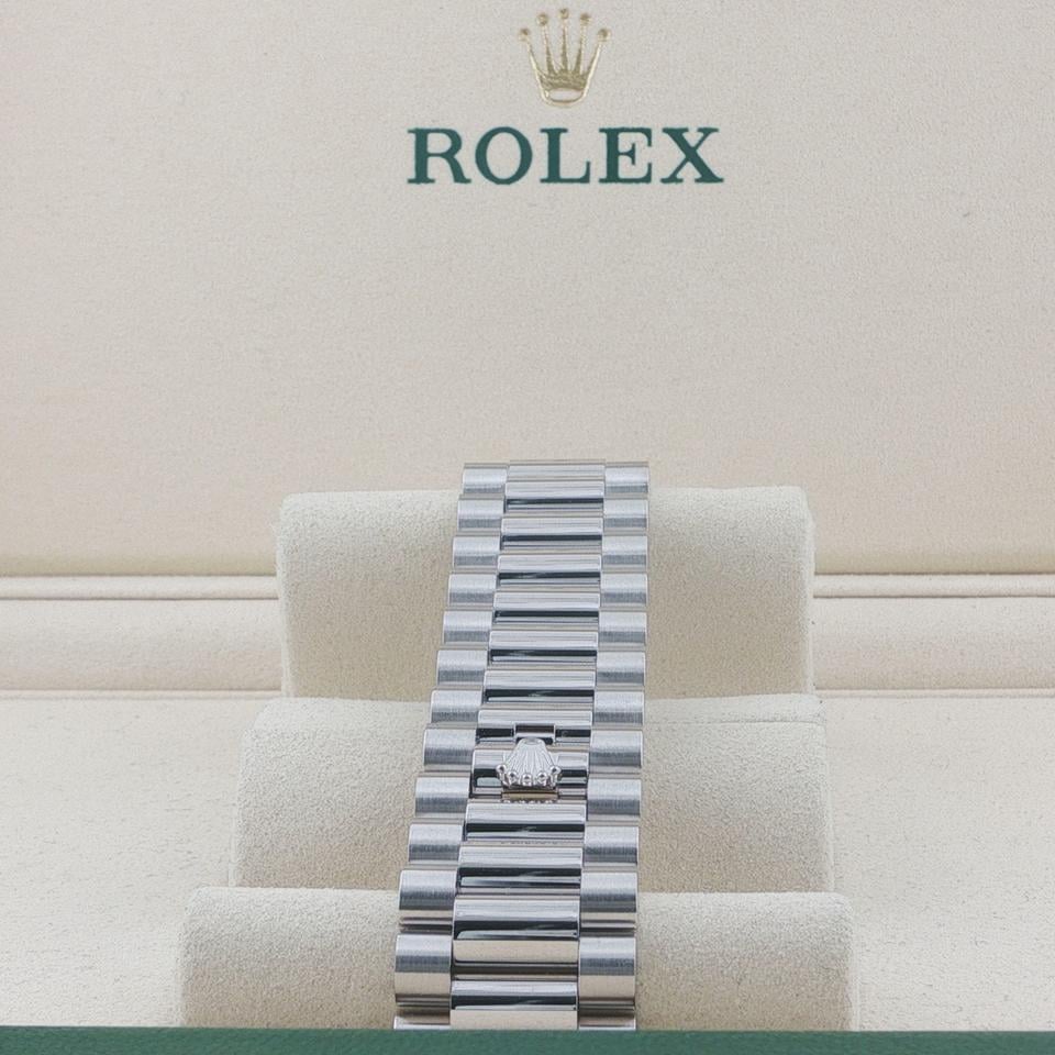 Rolex Day-Date 40 228396TBR Platinum Ice Blue Baguette Diamond Dial