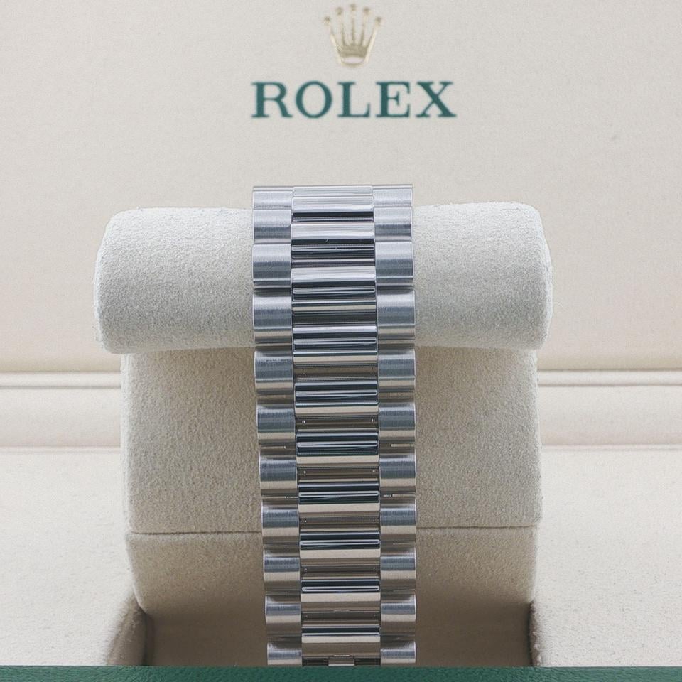 Rolex Day-Date 40 228396TBR Platinum Ice Blue Baguette Diamond Dial