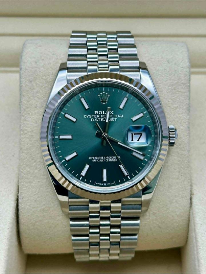 Rolex Datejust 36 Mint Green Jubilee Bracelet 2025