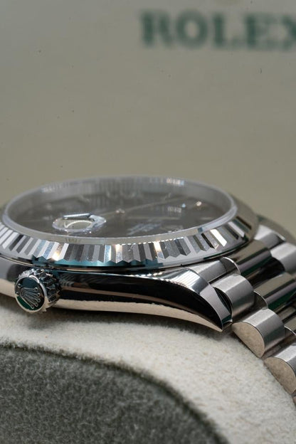Rolex Day-Date 40 228239 White Gold Blue Ombré Dial