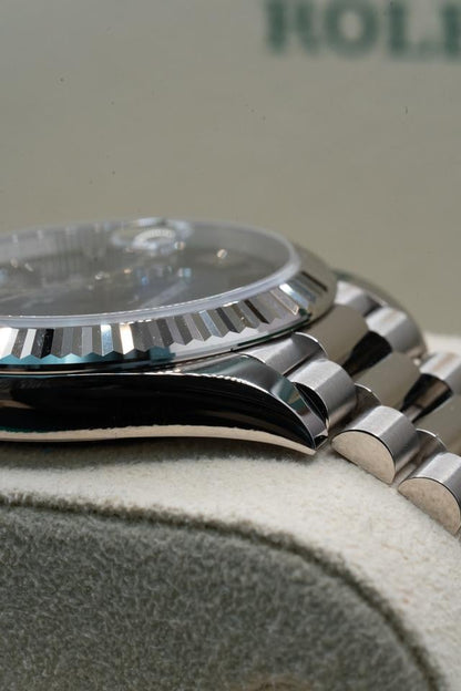 Rolex Day-Date 40 228239 White Gold Blue Ombré Dial