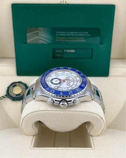 Rolex Yacht-Master II 116680 White Dial Blue Bezel