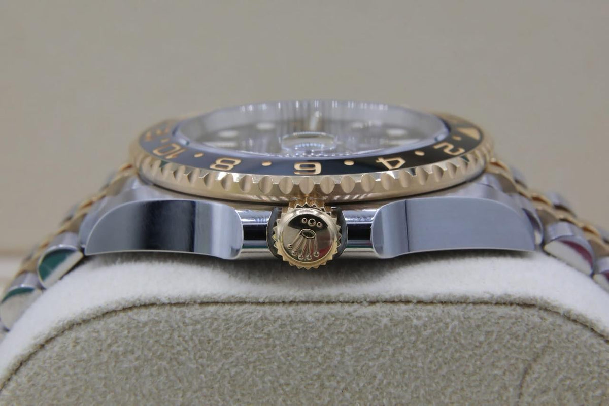 Rolex GMT-Master II 126713GRNR Two-Tone Yellow Gold Black Dial Jubilee