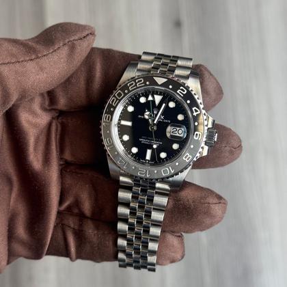 Rolex GMT-Master II 126710GRNR Black Dial Steel Jubilee Bracelet