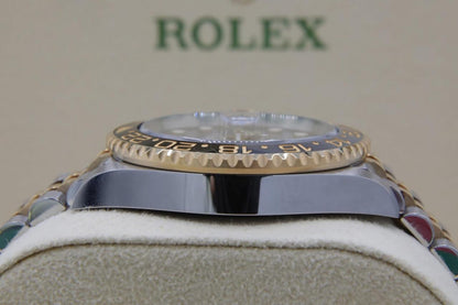 Rolex GMT-Master II 126713GRNR Two-Tone Yellow Gold Black Dial Jubilee