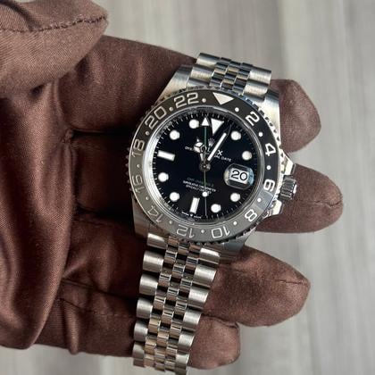 Rolex GMT-Master II 126710GRNR Black Dial Steel Jubilee Bracelet