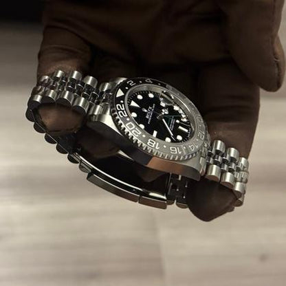 Rolex GMT-Master II 126710GRNR Black Dial Steel Jubilee Bracelet