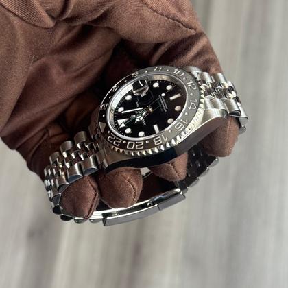 Rolex GMT-Master II 126710GRNR Black Dial Steel Jubilee Bracelet